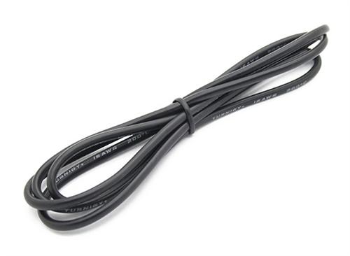 AWG16 Turnigy Black High Quality Silicone Wire 1m [171000728-0]